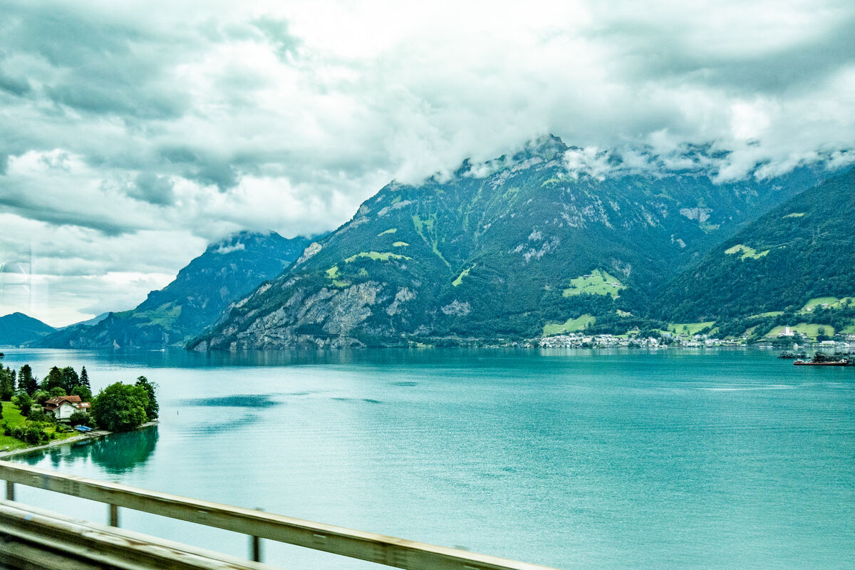 Our first look at Lake Lucerne...