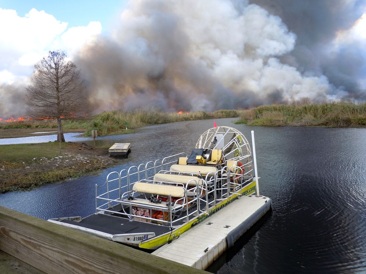 This is the airboat near Christmas Florida where t...