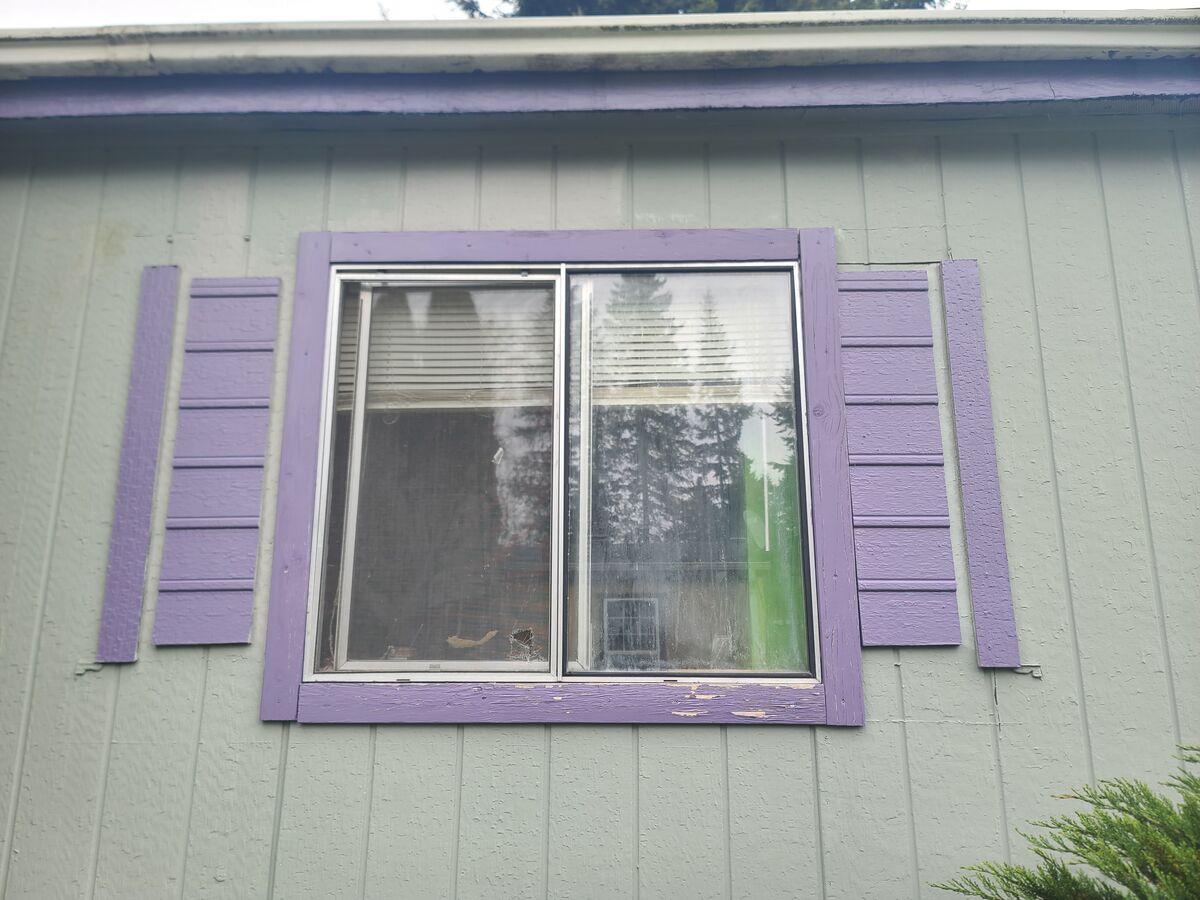 Window trim on our home....