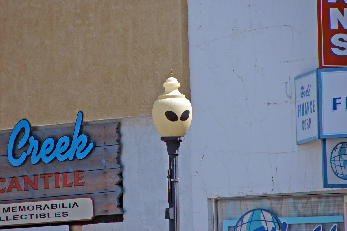 Alien - as depicted on a street lamp in Roswell, N...