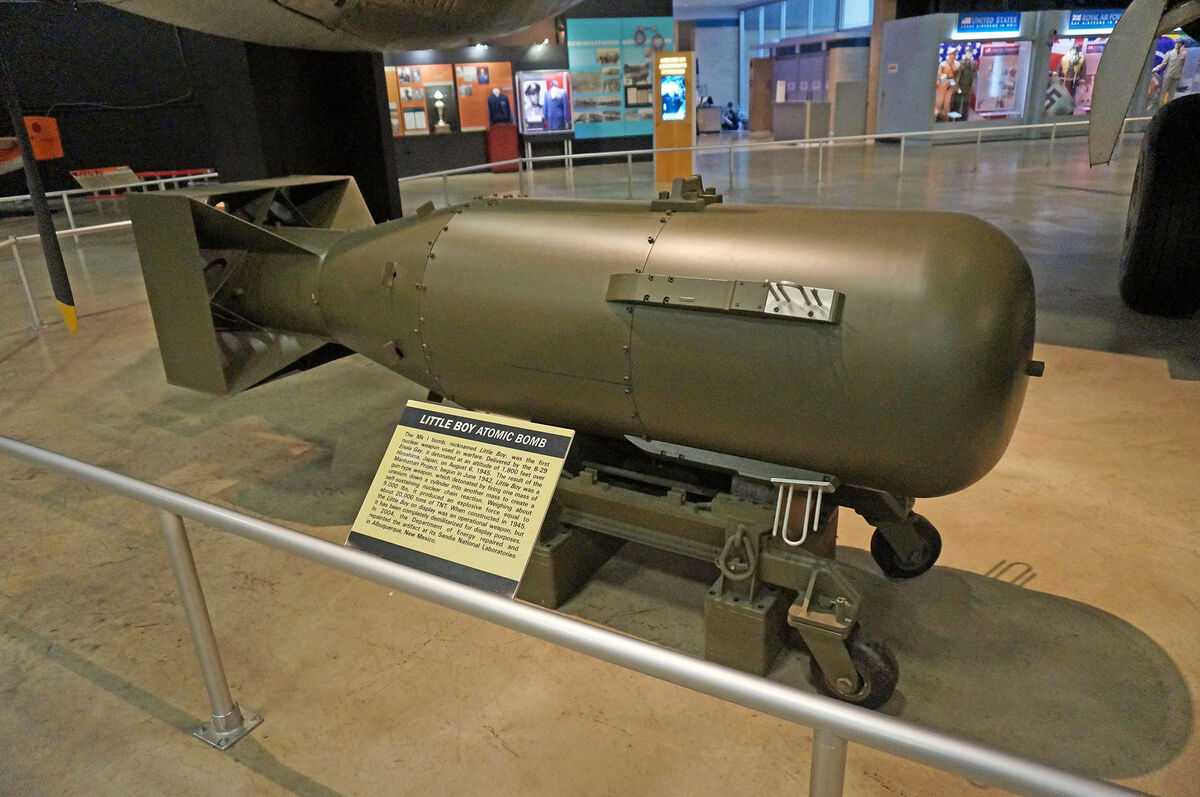 Atomic Bomb - a replica of the 'Little Boy', the f...