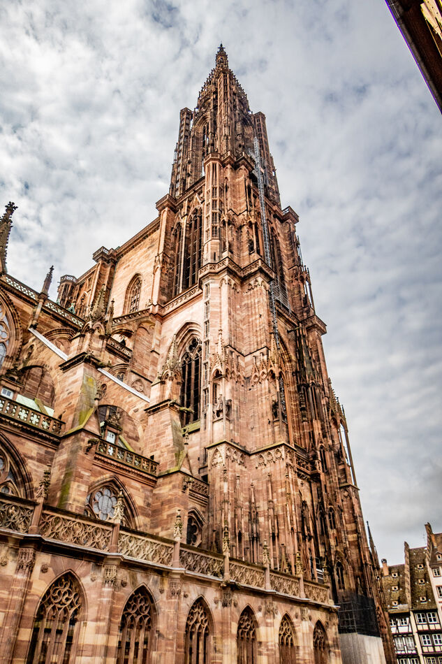 Approaching the Strasbourg Cathedral...