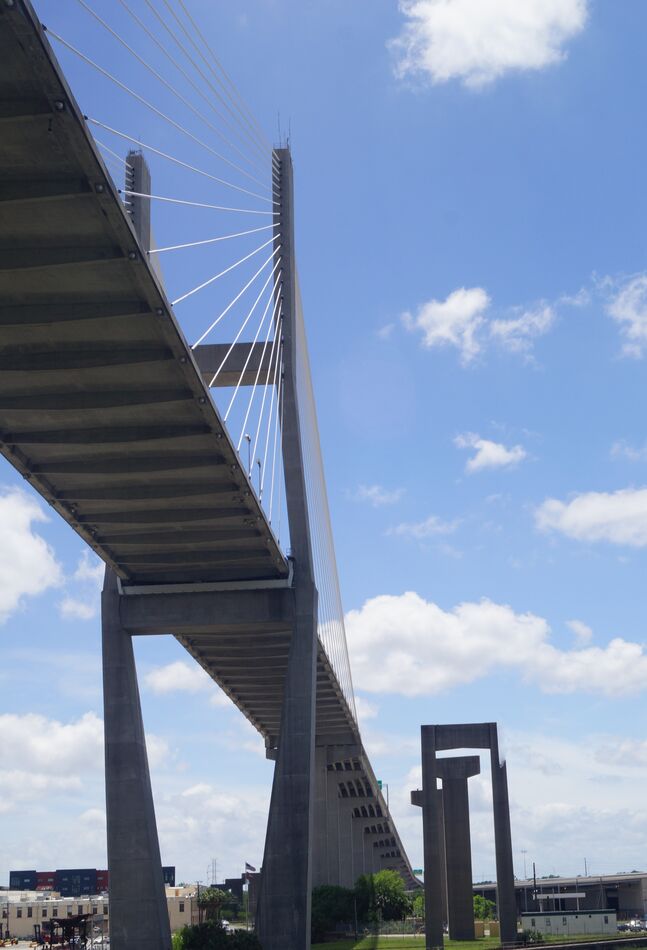 Looked up at this new bridge in Savannah, GA.  The...