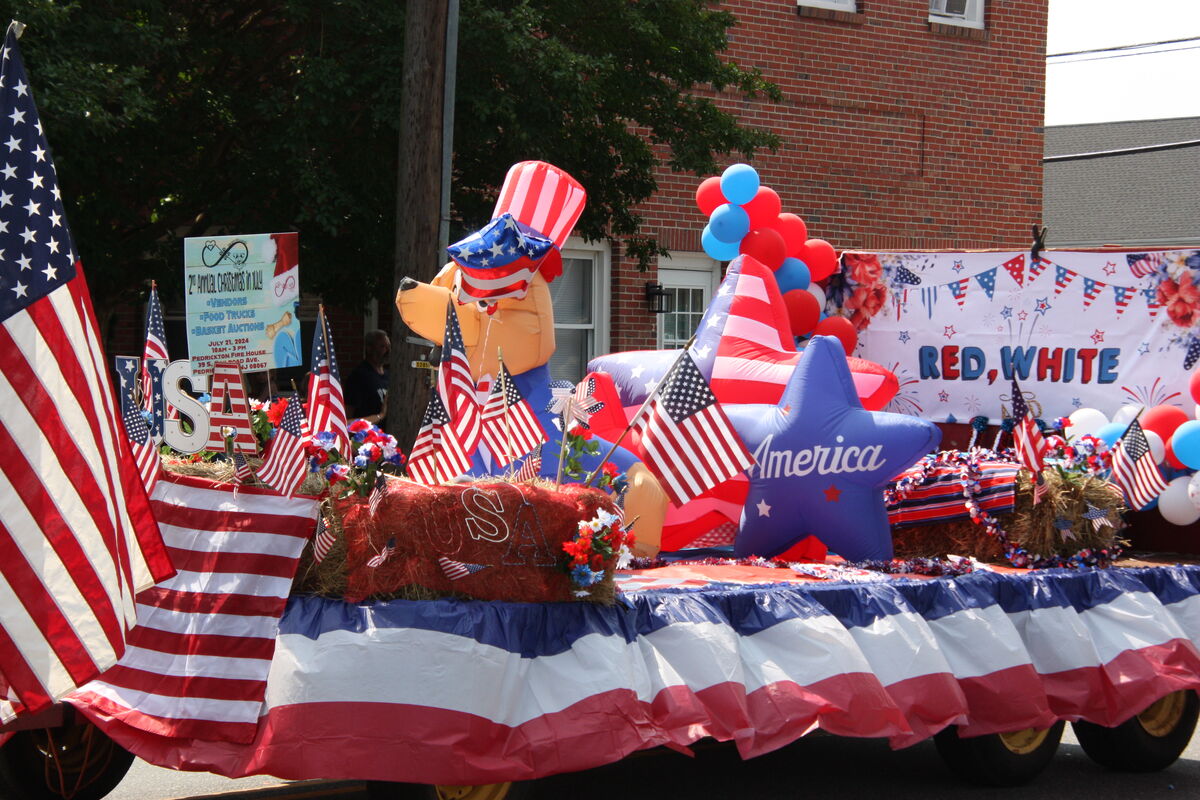 A small town 4th of July parade.. in Woodstown, New Jersey...