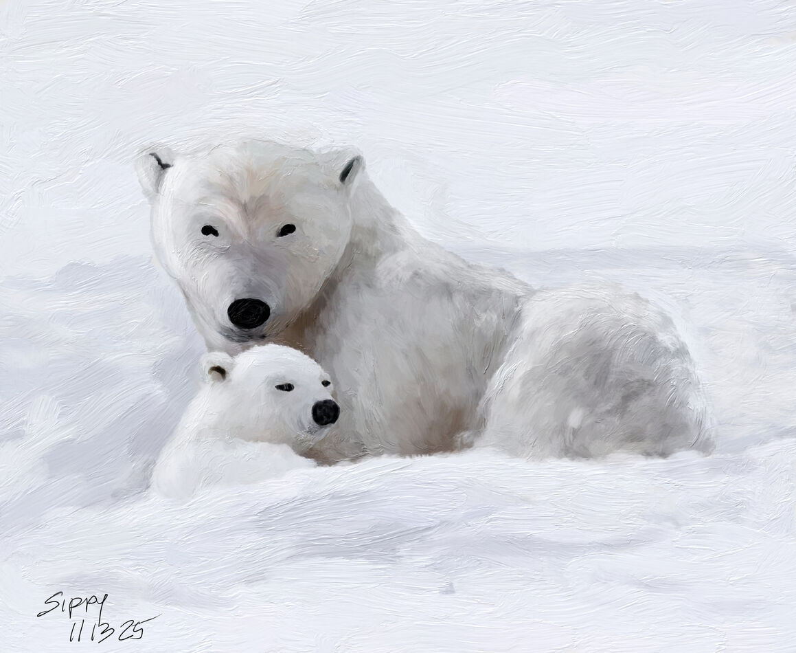 Digital Painting Polar Bears I wanted to paint a quick