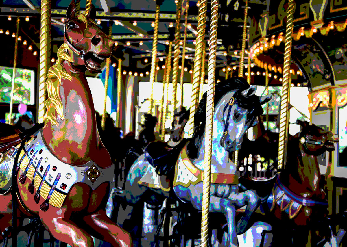 carousel horses 1: These are from my archives, shot at local carousels ...