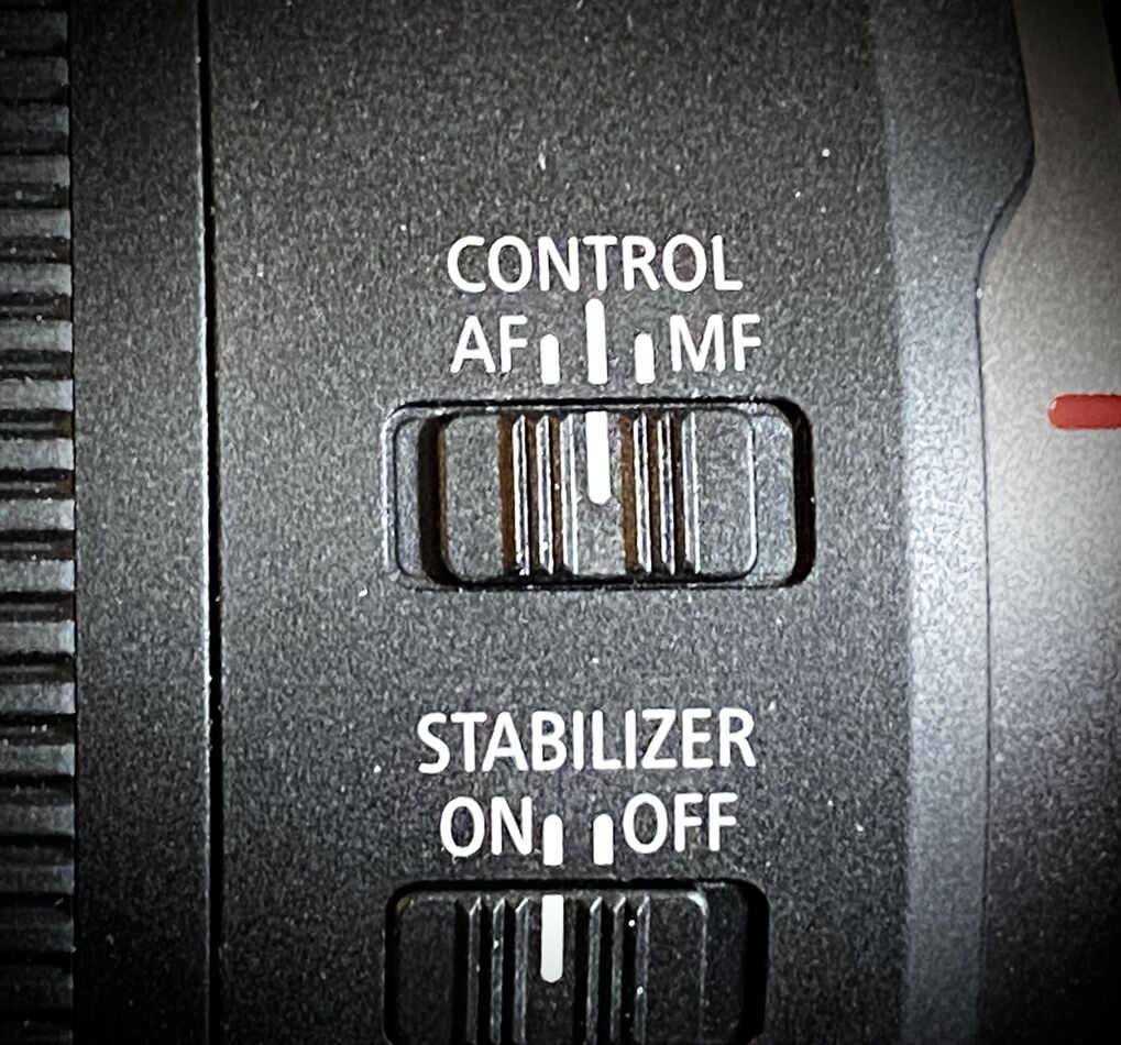 Control ring on an RF lens not working right: I have an R7 and an 18 ...
