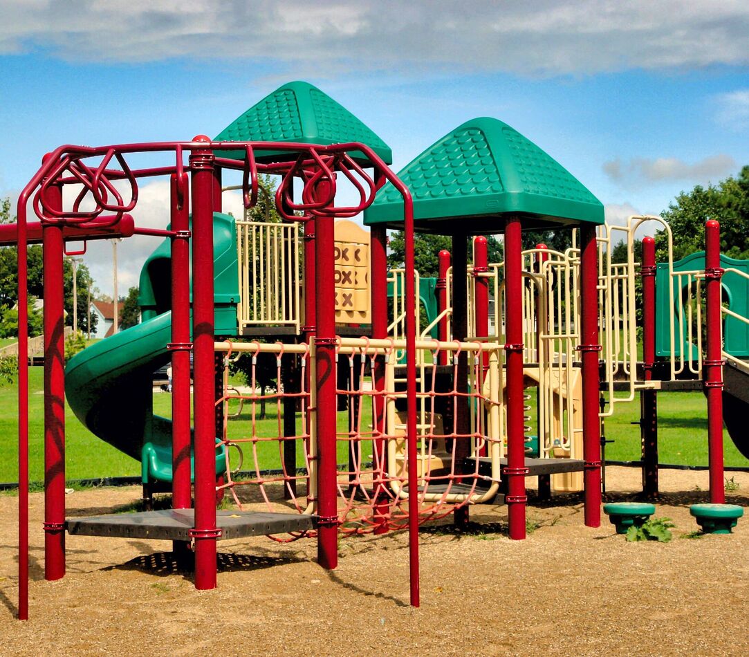 Springtime Playground Almost as Good as Springtime Flowers: A colorful playground set, on my ...