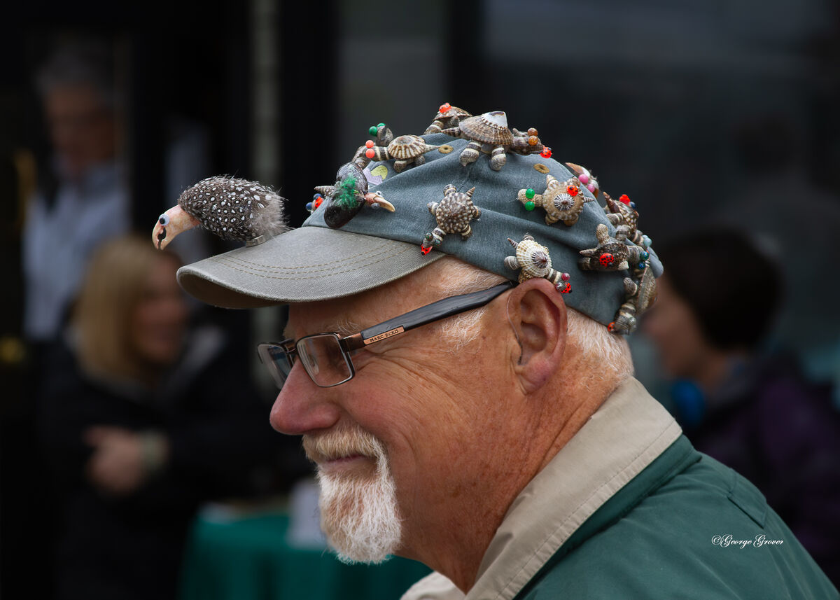 Shell Man: This man told me he has been putting this hat together for ...
